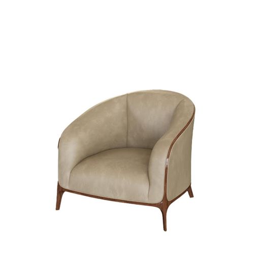 Sessel / Art Deco - KATRINE - Mantellassi 1926 - Stoff / Leder / Esche