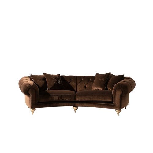 Chesterfield-Sofa - AUDREY - Mantellassi 1926 - Samt / Leder / mit Armlehnen
