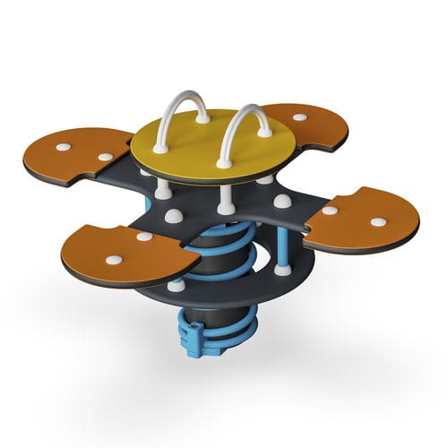 HDPE-Federwippe - M175   - KOMPAN - Polyethylen / Tier / Viersitzer