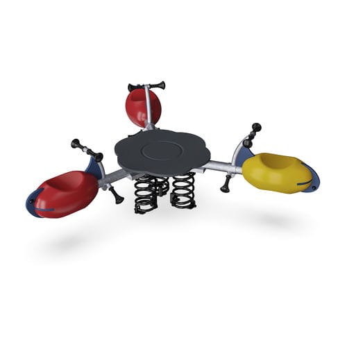 HDPE-Federwippe - ELE400021 - KOMPAN - HPL / Tier / 3 Plätze