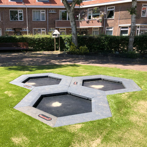 Trampolin für Spielplätze - JUMPER SIX-SIDED - KOMPAN - sechseckig / für Außenbereich