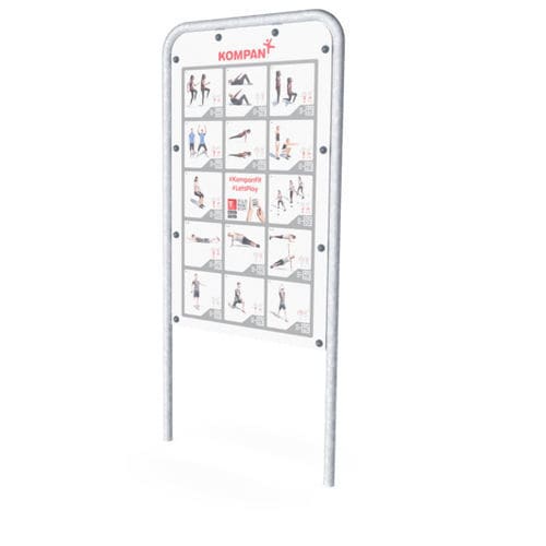 Freistehender Werbeträger - PAR3005 - KOMPAN - für Außenbereich / für Spielplätze / Metall