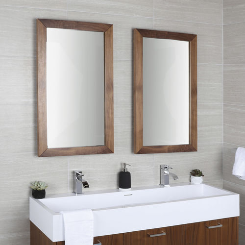 Wandmontierter Spiegel für Badezimmer - AQUAGRANDE # M03-19 - Lacava - modern / rechteckig / Metall