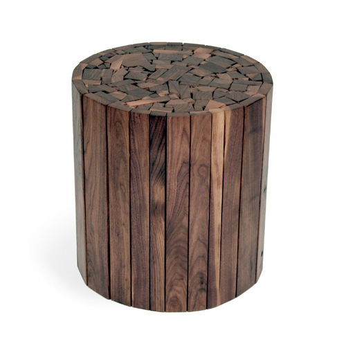 Moderner Beistelltisch - STICK  - Hudson Furniture - Nussbaum / rund / maßgefertigt