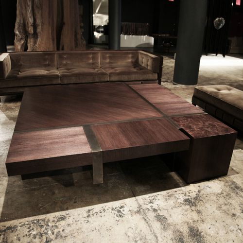 Moderner Couchtisch - DUPLEX - Hudson Furniture - quadratisch / für Privatgebrauch / für den Innenraum