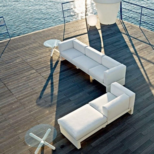 Modulsofa - HOUR - SERRALUNGA - modern / für Garten / Stoff