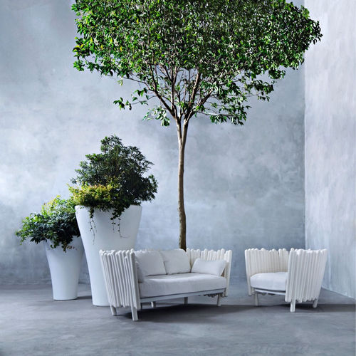 Sessel / originelles Design - CANISSE  - SERRALUNGA - Stoff / Polyethylen mit niedriger Dichte (LDPE) / 100% recycelbar