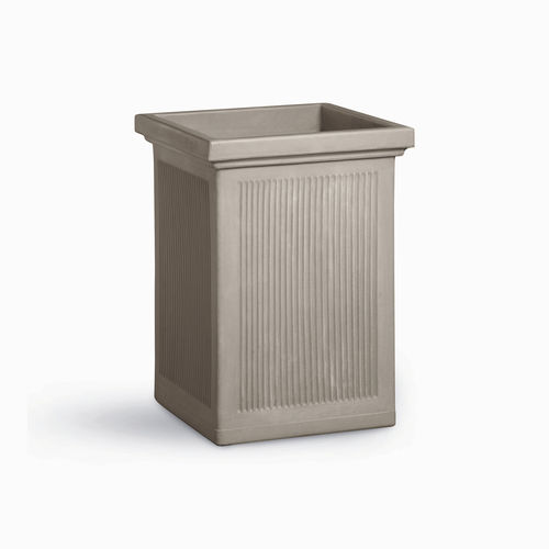 Pflanzgefäß / Polyethylen mit niedriger Dichte (LDPE) - MILLERIGHE ALTO - SERRALUNGA - quadratisch / für Privatgebrauch / weiß