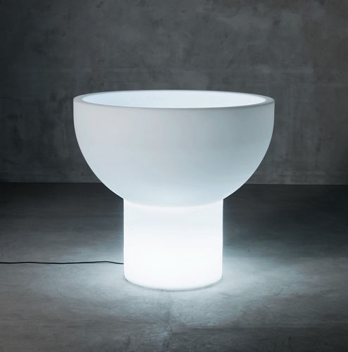 Pflanzkübel / Polyethylen mit niedriger Dichte (LDPE) - PRIMAVERA - SERRALUNGA - rund / beleuchtet / modern
