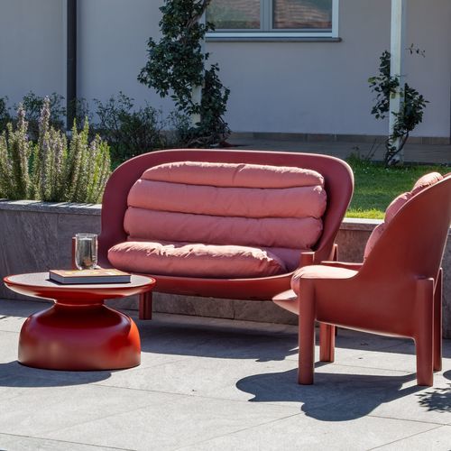 Modernes Sofa - BALZAC - SERRALUNGA - für Außenbereich / Stoff / mit abnehmbarem Kissen