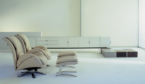Moderner Sessel - JAZZ - Saporiti Italia - Textil / mit Fußstütze / schrägstellbar