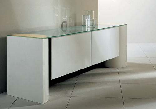 Modernes Sideboard - EDISON - Saporiti Italia - Holz / Glas