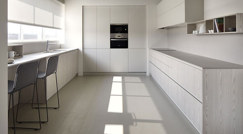 Moderne Küche - NIEBLA SEDA FRESNO VISÓN - Dica - Holz / ohne Griff
