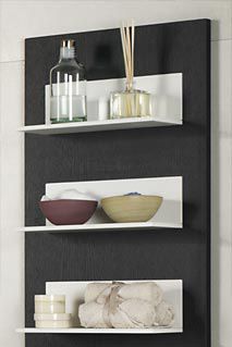 Wandmontiertes Regal - Dica - modern / lackiertes Holz / für Badezimmer