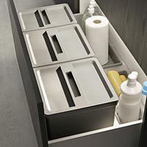 Abfallbehälter für Küche - SERIE 45 - Dica - Einbau / Metall / modern