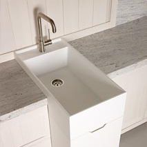 Einbeckenspüle - ARKADIA - Dica - ohne Abtropffläche / Corian® / mit Sockel