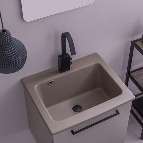 Einbauwaschbecken - NANCO+ - Xilon - Keramik / Mischbatterie / mit Ablage
