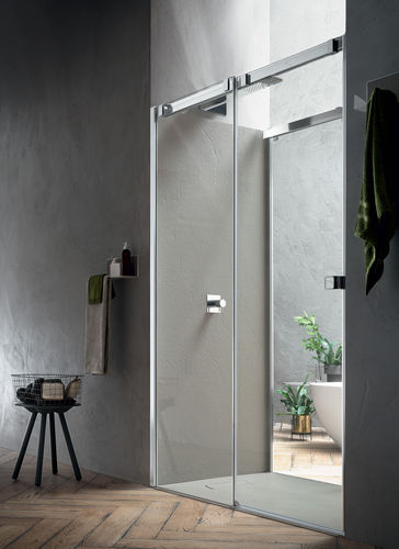 Schiebeduschwand - OTTO NICHE 1 - ARBLU - für Nischen / Hartglas / für professionellen Gebrauch
