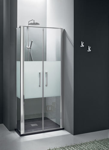 Einflügelige Duschwand - DEDALO 1 STANDARD - ARBLU - für Eckeinbau / Hartglas / für professionellen Gebrauch