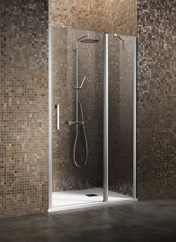 Einflügelige Duschwand - DEDALO NICHE 1 PLUS - ARBLU - für Nischen / Hartglas / für professionellen Gebrauch