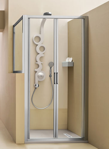 Einflügelige Duschwand - MERCURIO 1 WALL - ARBLU - für Eckeinbau / Hartglas / für professionellen Gebrauch