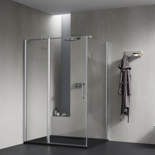 Einflügelige Duschwand - DEDALO 1 - ARBLU - für Eckeinbau / Hartglas / für professionellen Gebrauch