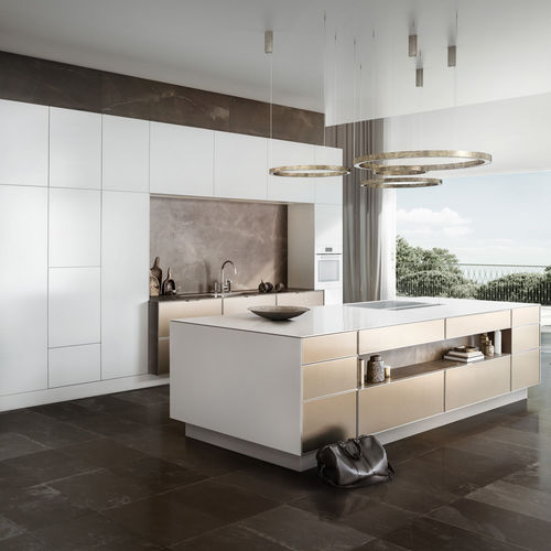 Moderne Küche - PURE : SE 3003 R - SIEMATIC - Holz / Kochinsel / ohne Griff