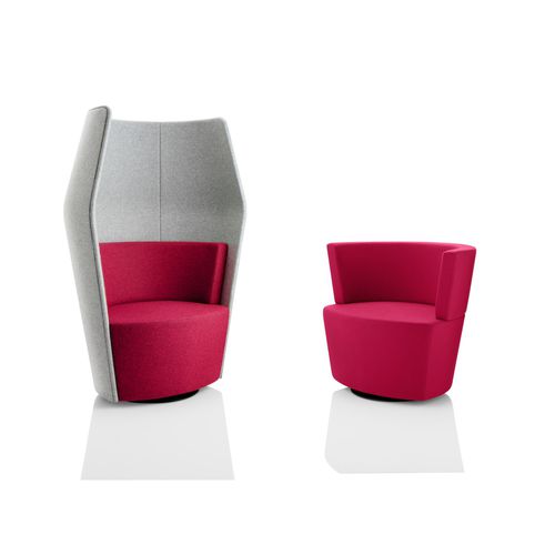 Moderner Besuchersessel - PEEK & BOO - Boss Design - Stoff / Hochlehner / Polster