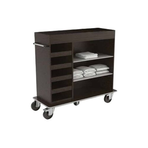 Reinigungswagen - 14049 - FAS - für Hotels / individuell gestaltbar / Holzfurnier