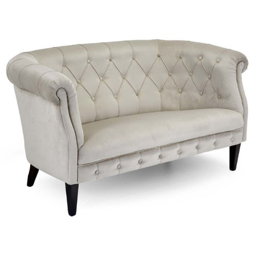 Chesterfield-Sofa - 40551 - FAS - feuerfester Stoff / Kunstleder / beige