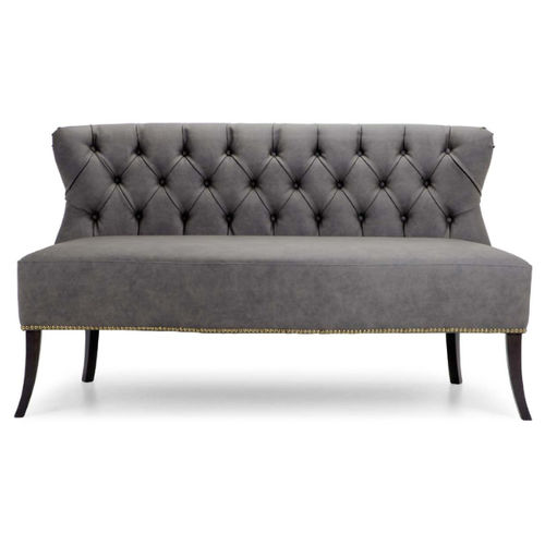 Sofa / Art Deco - Mork - FAS - feuerfester Stoff / Kunstleder / grau