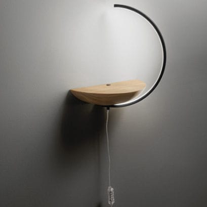 Moderne Wandleuchte - 21035 - FAS - für den Innenraum / Metall / Holz