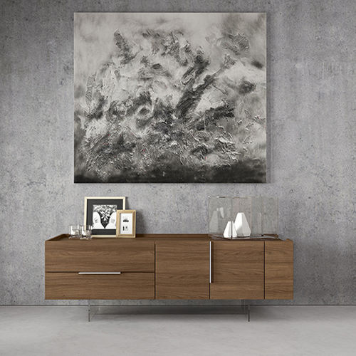 Niedriger Aktenschrank - SEGNO - Della Rovere - hoch / Holz / Metall