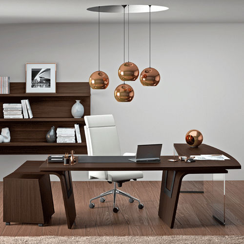 Chefschreibtisch - LARUS - Della Rovere - modern / Holz / für Eckeinbau