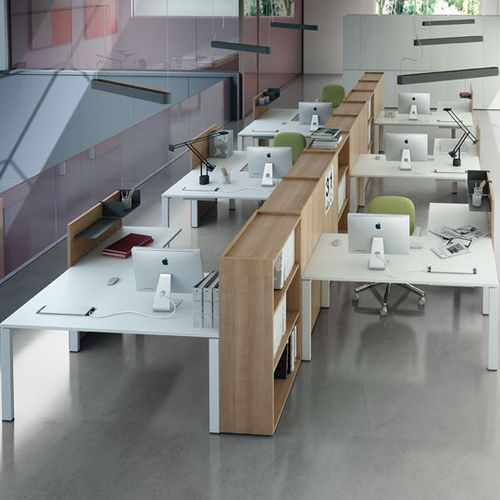 Schreibtisch für Open Space - LEGODESK - Della Rovere - modern / Eiche / Nussbaum