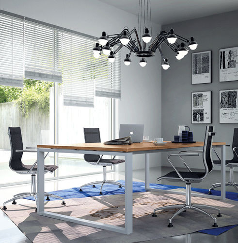 Moderner Besprechungstisch - LEGODESK - Della Rovere - Eiche / Nussbaum / Ahornholz