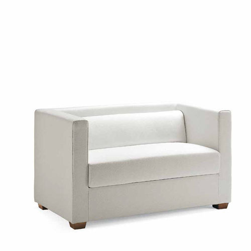Modernes Sofa - HUGO - Della Rovere - Stoff / Leder / mit abnehmbarem Kissen