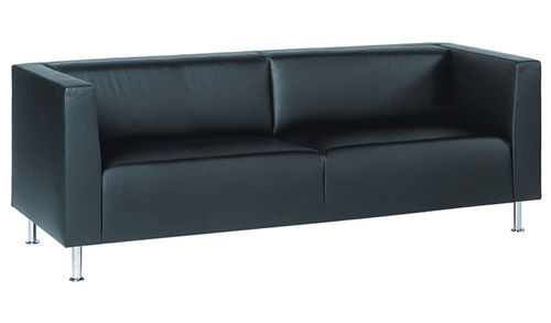 Modernes Sofa - CUBUS - DIETIKER - Leder / schwarz / für öffentliche Einrichtungen