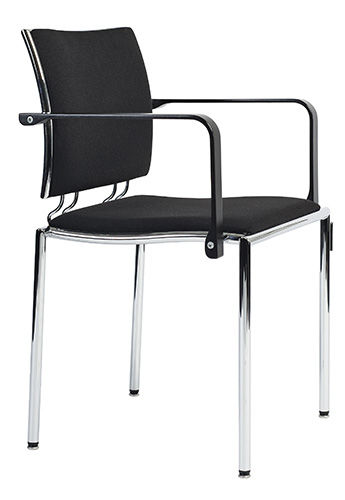 Moderner Besucherstuhl - QUADRO S - DIETIKER - Holz / stapelbar / für Gewerbegebrauch
