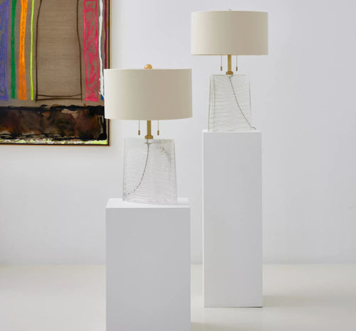 Tischlampe - VELA - Donghia - Messing / Glas / aus venezianischem Glas