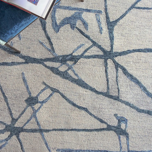 Handgetufteter Teppichboden - LASHINGS  - Donghia - Wolle / Baumwolle / Motiv