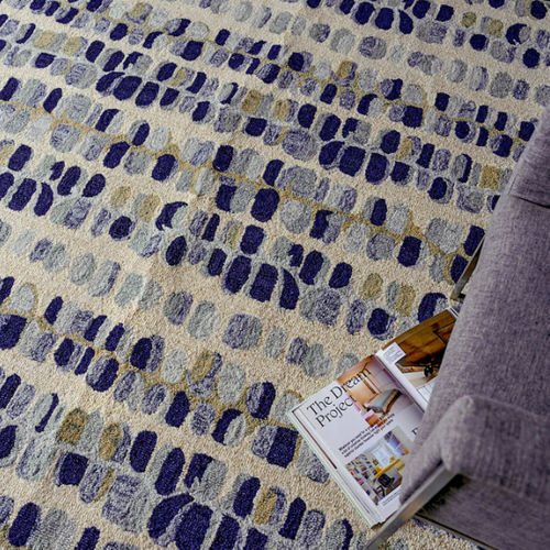 Handgetufteter Teppichboden - BUNCLE - Donghia - Wolle / Baumwolle / Motiv