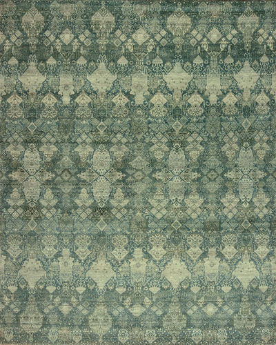 Moderner Teppich - SAMIL  - Donghia - mit geometrischen Motiven / Wolle / rechteckig