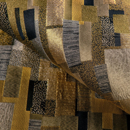 Möbelstoff - GOLD STANDARD  - Donghia - für Vorhänge / geometrisches Muster / Polyester