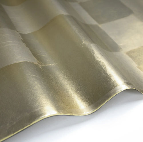 Moderne Tapete - ASSAY  - Donghia - geometrisches Muster / Metalloptik / grau
