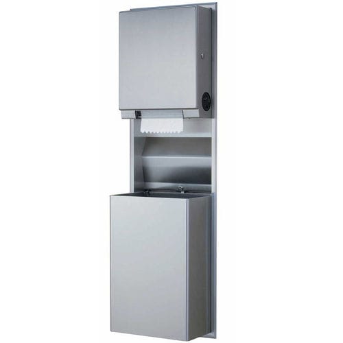 Wandmontierter Handtuchspender - B-39617 ClassicSeries® - Bobrick Washroom Equipment - Edelstahl / mit Abfallbehälter