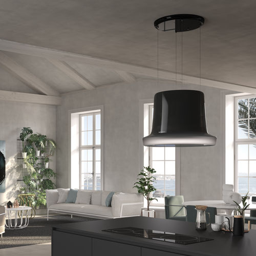 Inseldunstabzug - GLOW - Faber S.p.A - Umluft / originelles Design / mit integrierter Beleuchtung