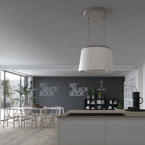 Inseldunstabzug - CELINE - Faber S.p.A - Umluft / originelles Design / mit integrierter Beleuchtung