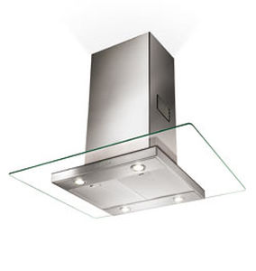 Inseldunstabzug - GLASSY ADVANCE  - Faber S.p.A - mit integrierter Beleuchtung