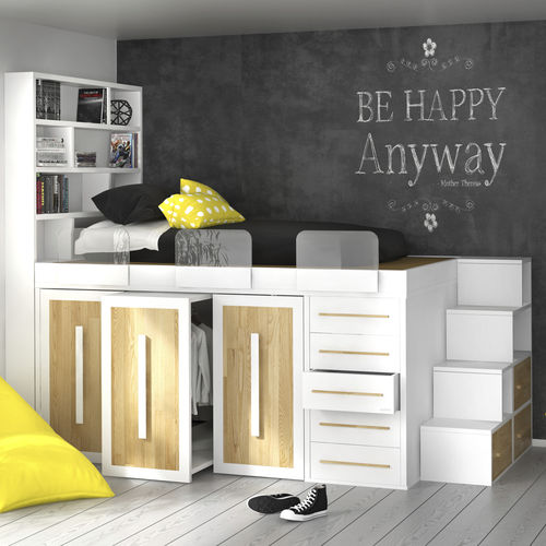 Einpersonenbett - BEHAPPY - Cinius - modern / für Kinder / nach Maß